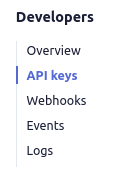 Stripe API Keys